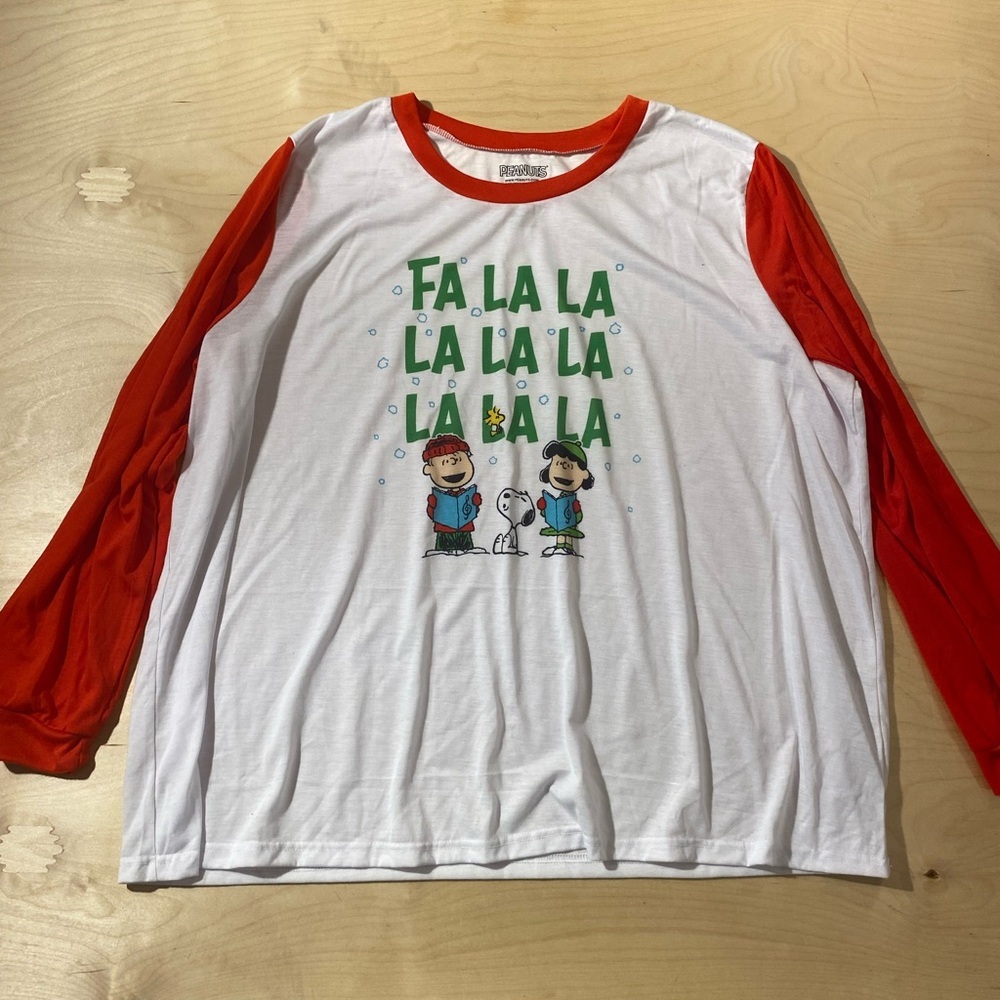 Peanuts Holiday Graphic Shirt - Red & White 3 X (MV)